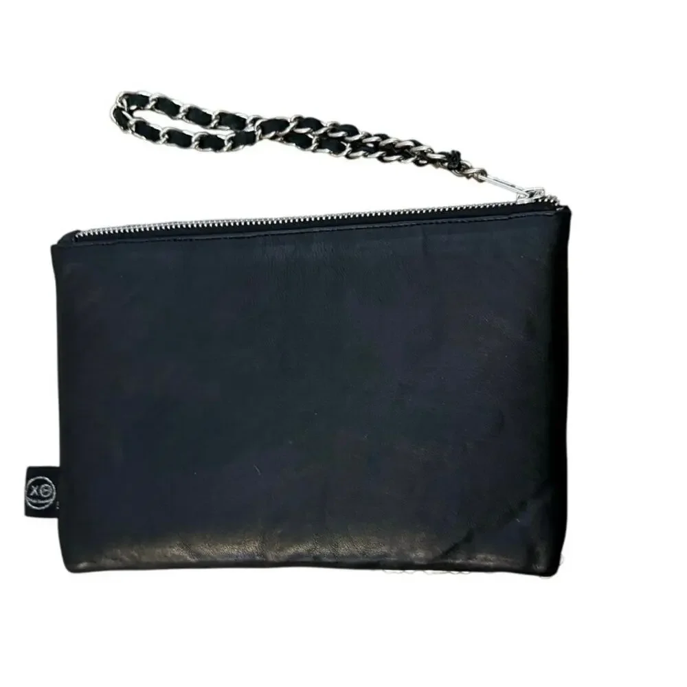 House of MUA MUA Sequin Clutch Wristlet Hand Embroidered Designer Italian Bag